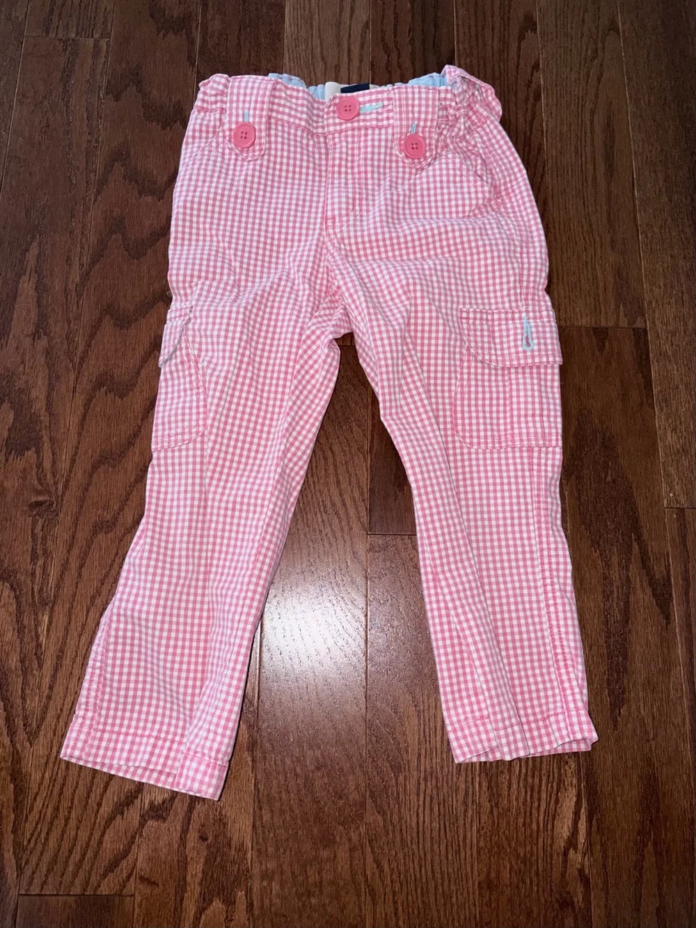 GAP Pink Gingham Capri Pants for Kids Sz 7